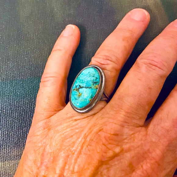 Vintage Navajo turquoise sterling ring